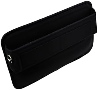 Heran Premium Leather Car Seat Gap Filler Organizer,Universal Fit for Cars, Trucks, and SUVs,Front Seat Organizer with Card Slots, Black, 2 Pack (2)