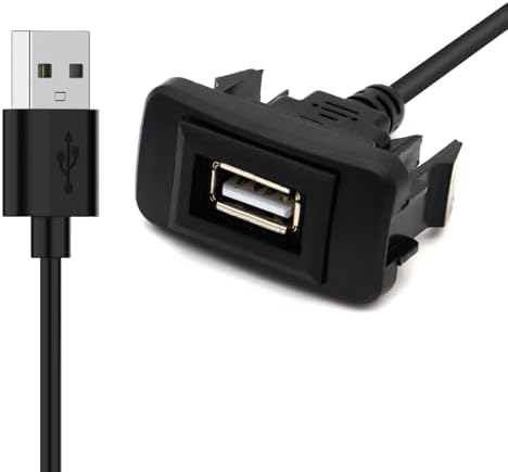 MOTONG USB Power Socket Car Charger Compatible with Toyota VIGO,Male to Female USB Car Charger Adapter(40 * 20mm)