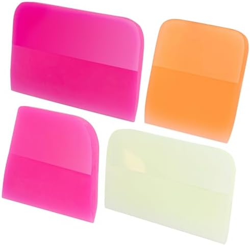 Framendino, 4 Pack PPF Squeegee Soft Silicone Rubber Scraper Anti Scratch Scrapers Window Edge Trimming Scarper for Car Vinyl Paint Protection Film Installation Tint Tool