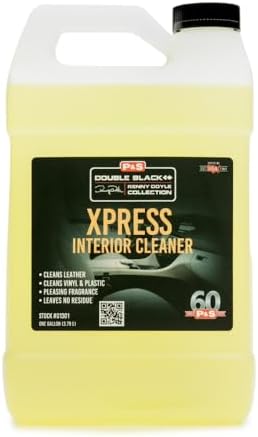 P & S PROFESSIONAL DETAIL PRODUCTS Xpress Interior Cleaner – Safe for Leather, Vinyl, Plastic & More, Removes Dirt, Grease & Oil, No Residue, Fresh Scent, No Dilution Needed - 1 Gallon