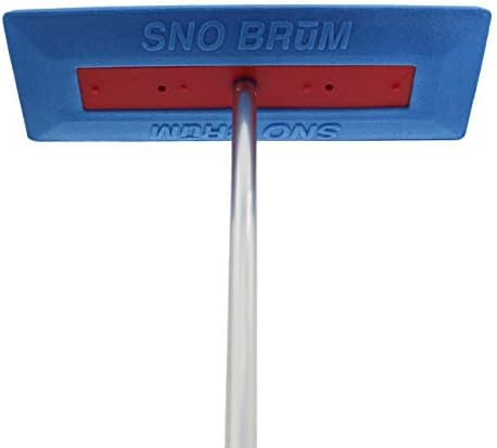 SNOBRUM - Snow Remover for Cars and Trucks - 28 to 63 Inch Automotive Snow Brush with Foam Head and 4 Piece Handle - Push-Broom Design - No-Scratch Snow Removal - 1 Pack
