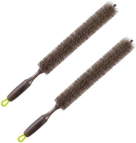 Car Engine Cleaning Brush, Soft Bristle Long Handle Car Parts Cleaning Brushes, Flexible Bendable Automotive Engine Bay Detailing Brush for SUV, ATV, Motorcycle(2PCS)