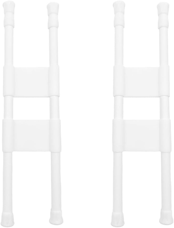 Yourkar 4 PCS Double RV Refrigerator Bar, 15.8-27.6 Inches Metal Non-Slip Adjustable RV Fridge Tension Rods, RV Fridge Bars for Holding Food Drinks in Place, Car Accessories