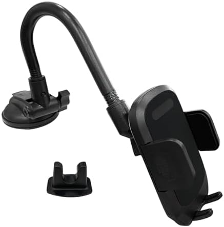 LAINLOY Car Phone Holder Mount, 12 Inch Gooseneck Long Arm Cell Phone Holder, Windshield Window, Dashboard Anti-Shake Handsfree Stand with Strong Suction Cup, Fit for Most iPhone (L005L)