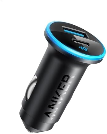 Anker 323 52.5W USB C Car Charger with 30W PowerIQ 3.0 Fast Charging