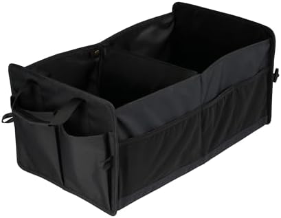 Carhartt Universal Collapsible Cargo Trunk Organizer, Portable Accessory Storage Organizer for Automotive, SUV, Trucks & Cars, Black, One Size