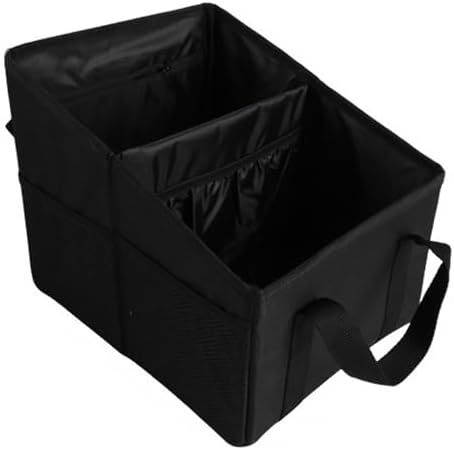 Trunk Organizer - Car Seat Organizer Front or Backseat Organizer for Travel, 16L Waterproof Foldable Car Organizer for SUV & Sedan, 1680D Oxford Polyester (black)