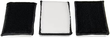 Autofiber Scrub Ninja Max, Interior Scrubbing Sponge - Pack of 3 (White/Black)