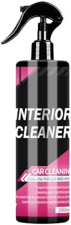 Car Cleaner Interior Multipurpose Fast-Acting 200ml Car Detailing | Seat Dashboard Cleaning Solution for Boat Motorcycle Leather Seats Carpet Appliance Sofa Fabric Upholstery Rubber Polymer