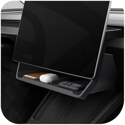 Spigen Under Screen Storage Organizer for Tesla Model Y Juniper & Model Y L (Standard, Premium & Performance 2026/2025) and Model 3 Highland (Standard, Premium & Performance 2026/25/24) - Black