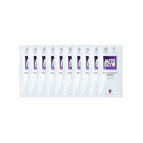 Autoglym Bird Dropping Wipes, x10 - Car Cleaning Wipes Offer A Quick, Clean Fix for A Mucky Job