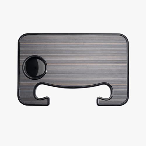 Keenso Car Steering Wheel Desk, ABS Steering Wheel Tray with Cup Holder, Portable Car Office Table for Laptop Tablet Meals, Quick Install Work Desk for Travel Drivers