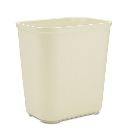 Rubbermaid Commercial Products Fire Resistant Wastebasket 14 Qt/3.5 GAL Beige for Hospitals/Schools/Hotels/Offices/Homes