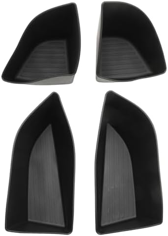 MDEOOSKY 4Pcs Rear Door Side Organizer, TPE Rear Car Door Slot Tray Organizer Black, Replacement for BMW X5 2019-2025