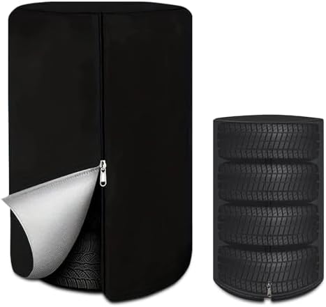 Tire Covers for Storage, WITSTEP Large Seasonal Tire Storage Cover Waterproof Outdoor Winter Tire Bags with Handy Storage Bag, Weather Proof Tire Stack Cover (Holding 4 Tires Up, Diameter 28")