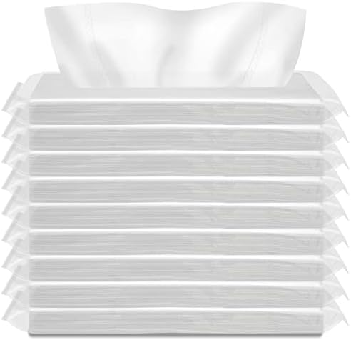 Car Tissue Refill,9 Packs Car Visor Tissue Holder Refills, Car sunshade tissue box filler,Facial Napkin Case Refills, Super Soft Car Travel Tissues, 450 Sheets in Total