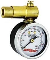 Accu-Gage by Milton Schraeder Valve Bike Tire Pressure Gauge with Bleed Valve, for 0-160 PSI - ANSI Certified