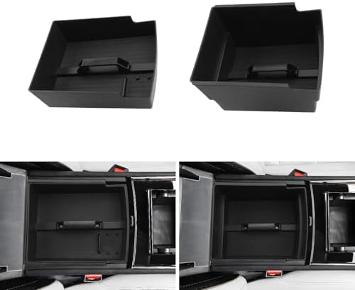 LUWU Center Console Organizer Tray Compatible with 2024 2025 2026 Chevrolet Traverse & 2024 2025 2026 GMC Acadia Accessories Armrest Console Organizer Armrest Organizer Insert Tray Black 2-Pack