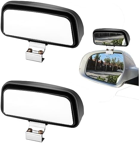 Rearview mirror blind spot mirro, Car Blind Spot Side Mirror, Rear View Auxiliary Blind Spot Mirror, Adjustable Blindspot Convex Wide Angle Side Rearview Mirror With fixing With most Car 2pcs