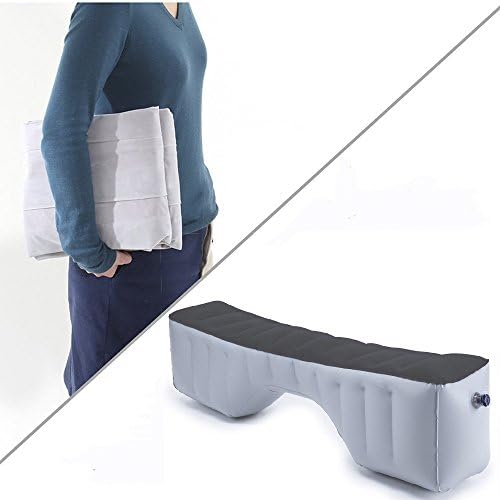 FMS Car Travel Inflatable Mattress Back Seat Gap Pad Air Bed Cushion Camping Air Couch Gray 51.18 * 10.63 * 14.57Inches