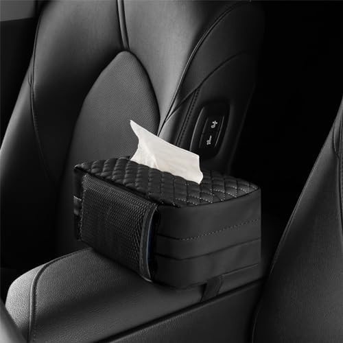 Car Tissue Holder for Sun Visor, Leather Large Capacity Napkin Case Box