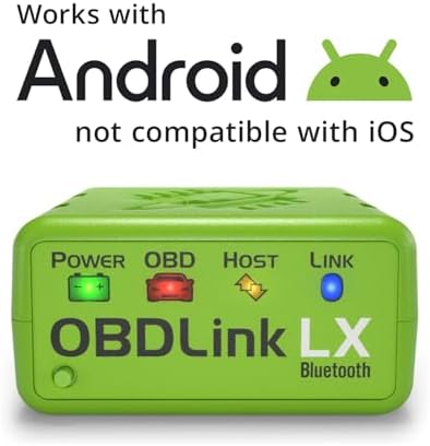 OBDLink LX Bluetooth 3.0 OBD2 Adapter for Motoscan, Torque, Hybrid Assistant (Android Only), OBD II Diagnostic Scanner