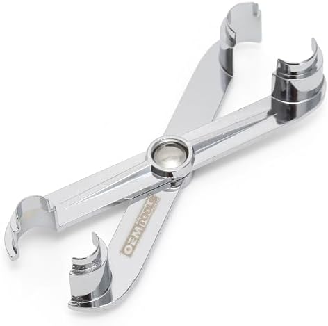 OEMTOOLS 24688 Transmission Line Disconnect Tool, Quickly Removes 3/8" and 1/2" Oil Cooler Lines, Step Design for Ford and Cadillac Vehicles, Durable Metal Construction