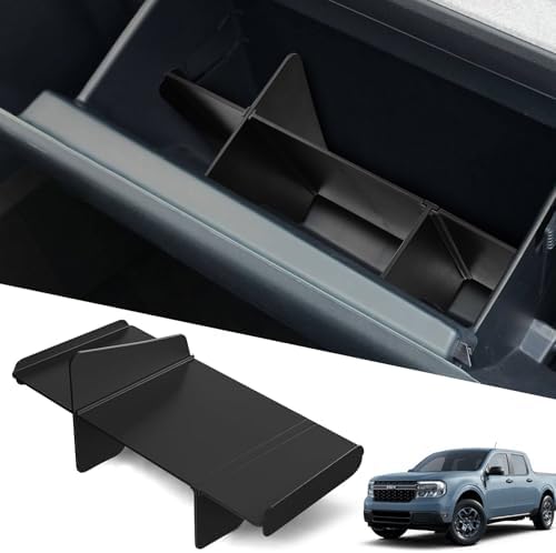 Upgrade Car Storage Organizer Fit for Ford Maverick 2026 2022-2025 Glove Box Organizers Insert Compartment Tray ABS Black Materials Dividers