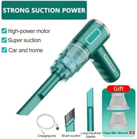 Rechargeable Cordless Handheld Vacuum for Pet Owners, Home & Car Users - Compact Cleaner for Pet Hair