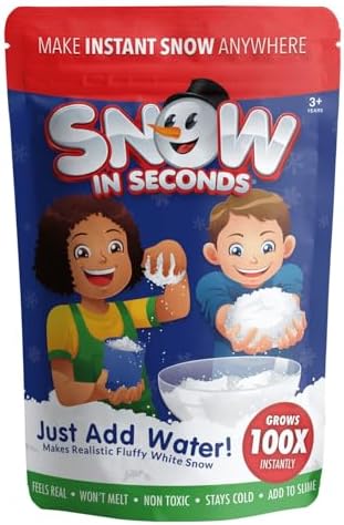Large Instant Snow Artificial Snow - As Seen on Shark Tank - Make Cloud Slime