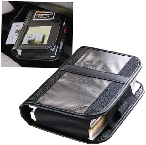 High Road Glove Box Organizer and Car Manual Holder - Insurance and Registration Holder for Glove Box with Clear Pockets for Quick Access to Car Documents and Expandable Manual Holder