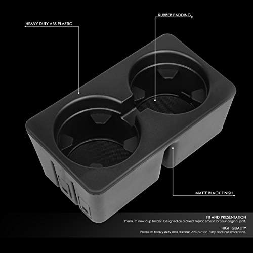 DNA MOTORING Front Center Console Cup Holder Insert Replacement Compatible with 07-14 Silverado Sierra Avalanche Tahoe Suburban Yukon Escalade, 22860867, 22860867, ZTL-Y-0049