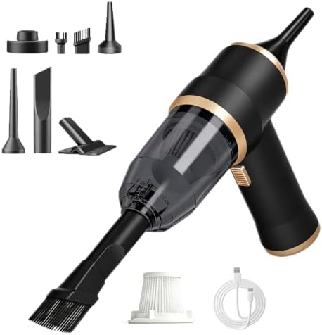 TFN 15kPa Cordless Car Vacuum, Handheld Car Vacuum with Blow & Suction, Portable Vacuum Cleaners with Washable Filter for Car, Pet Hair and Office