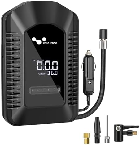 helloleiboo Tire Inflator Portable Air Compressor, 12V 150PSI