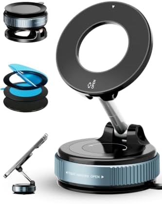 IKG Magnetic Phone Holder for Car, 360° Rotation Suction Phone Mount