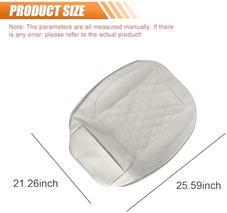 Luxury Faux Leather Car Seat Cover, Car Seats Cushion, Grey | Anti-Slip Waterproof Universal Front Bottom Seat Protector with Storage Pocket for Sedans, SUVs, Trucks, Triangular Pattern