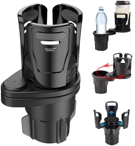 Car Cup Holder Expander for Toyota Corolla Cross 2026 2022-2025, Cup Holder Adapter with Expandable Arm and Adjustable Base,Matte Black