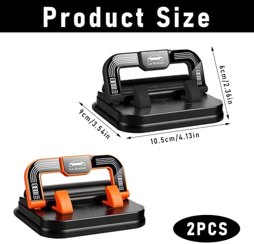 2 PCS Car Phone Holder 360 Degree Rotation,360 Phone Holder Rotating Car,Degree Holder,360 Dashboard Phone Holder,Phone Holders For Your Car Dashboard; Horizontal And Vertical Angles Are Adjustable
