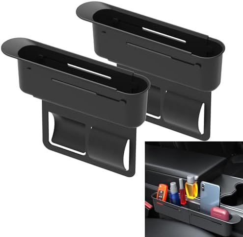CYDZSW Car Seat Gap Filler 2Pack,Car Seats Side Inserts Organizer Guard Between Seat & Console Catcher Fillers Stop Things from Dropping (Black)