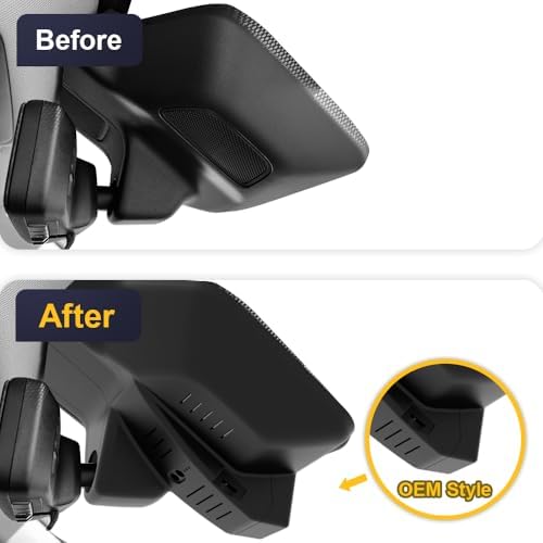 Fitcamx 4K Dash Cam Suitable for Jeep Grand Cherokee L 2023-2025 4XE (HD2-0513), OEM Factory Look, 2160P UHD Video, Built-in WiFi & APP, Loop Recording, Gravity Sensor, Easy to Install, 64GB Card