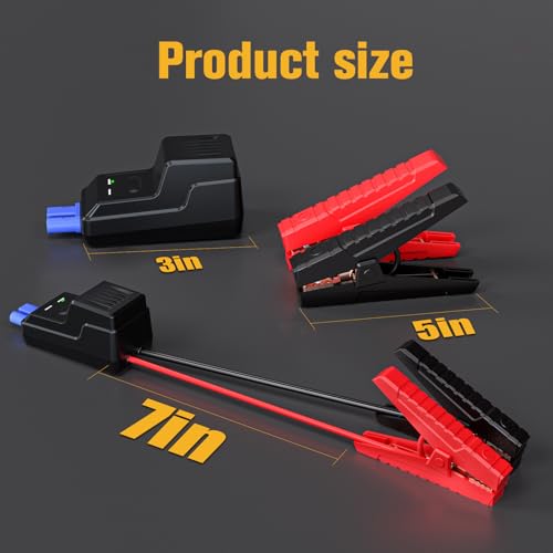 VTOMAN Portable Jump Starter Cable with Indicator & Boost Button