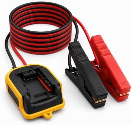20V Battery Powered Car Jump Starter Adapter, Portable Emergency Vehicle Starter Cable Kit, Compatible with 20V MAX Battery, Compact Backup Solution for Cars and SUVs