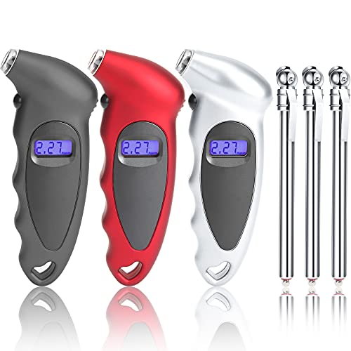 Frienda 6 Pcs Tire Gauge Set 3 Digital LCD 3 Pencil Cars Trucks Bikes