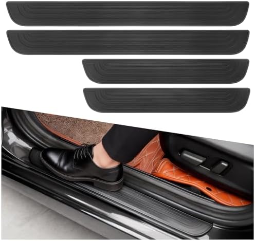 4PCS Car Door Edge Guards with 2.36" Width,Rubber Car Door Sill Protector for Doors Sills Anti-Scratch Protection,Universal Waterproof Doors Sill Protectors for Vehicles