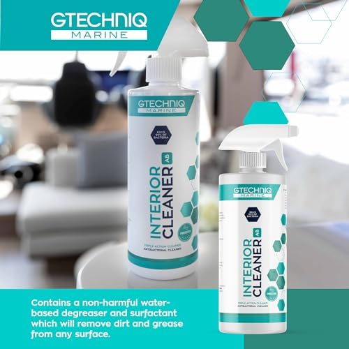 Gtechniq Marine Interior Cleaner for Boats, 17 fl oz | Removes and Repels Dirt and Grease, Traps and Absorbs Odors, Use on Hard or Soft Surface including Leather, Alcantara & More