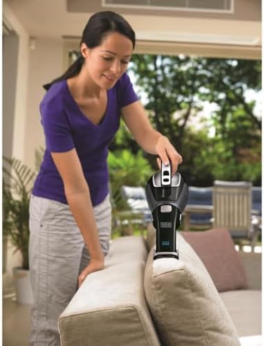 BLACK+DECKER dustbuster 20V Hand Vacuum Cordless Rechargeable, Car Vacuum Portable, Powerful Suction AdvancedClean Hand Vac with Extendible Crevice Tool, Flip-Up Brush and Charging Base (BDH2000L)