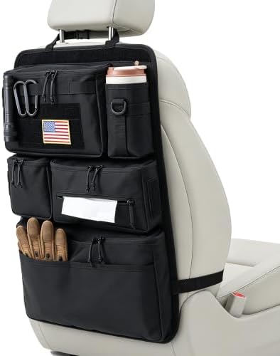 Tactical Car Seat Back Organizer, Heavy Duty MOLLE Storage Panel
