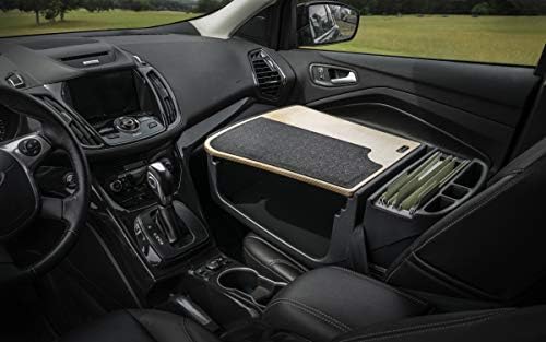 AutoExec AE-GMEF-PI-11M Efficiency GripMaster Car Desk for Your Vehicle Workstation and Mobile Office, Natural with 400 watt Power Inverter