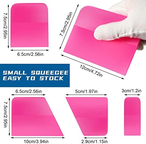 5 Pcs Ppf Squeegee 3 in 1 Anti Scratch Rubber Squeegee for Car Soft Tint Tools Auto Silicone Squilgeetpu Coating Scraper for Vinyl Wrap Protection Film Window Tint Paint Windshield Cleaning Kit