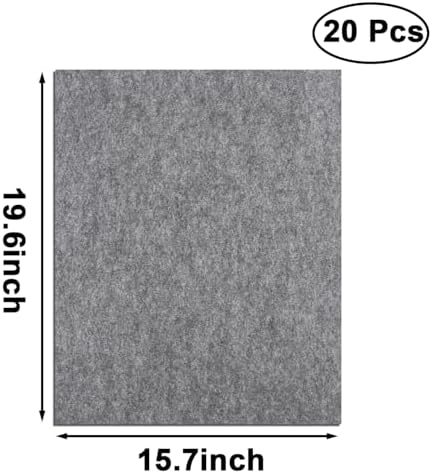 20-Pack Disposable Car Floor Mats 19.6×15.7 Inch Leak-Proof Heavy Duty Non-Woven Fabric for Car Wash/Detailing Truck/SUV/Jeep Vehicles - Dark Grey (Universal Fit, 20 Count)